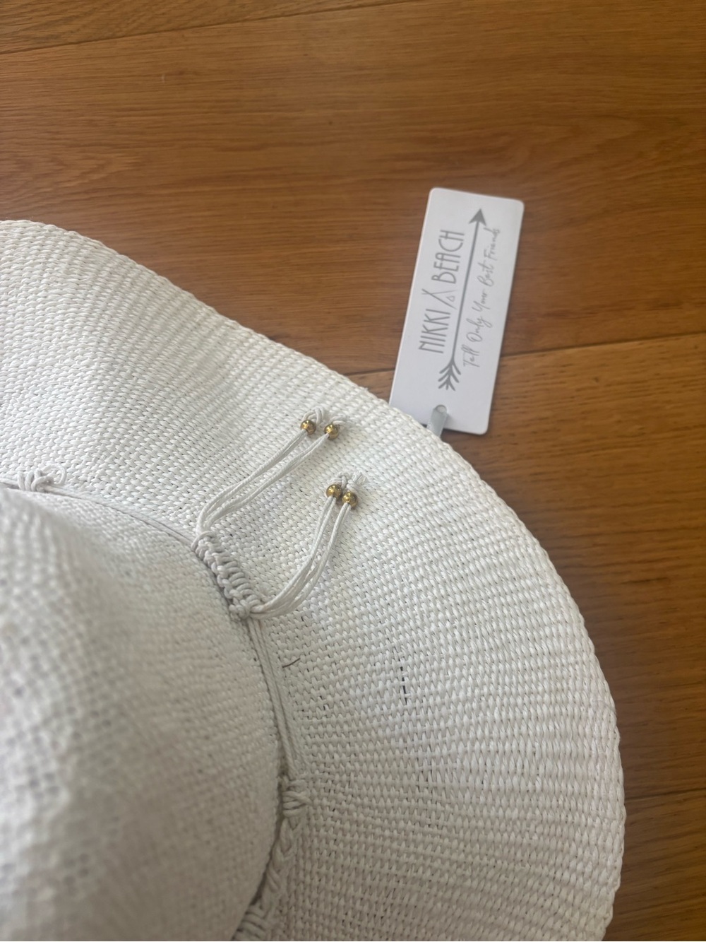 Wide Brim Sun Hat in White - Picture 6 of 7